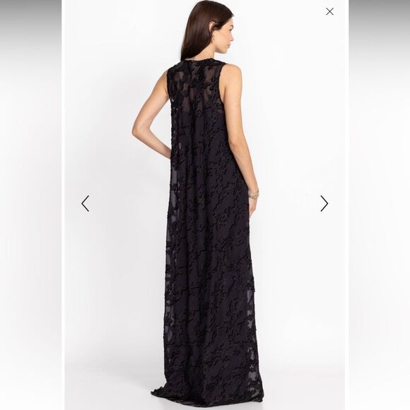 Johnny Was dress FLOWER MAXI Dress Jacquard Evening gown Black Size Small NEW - Picture 3 of 4